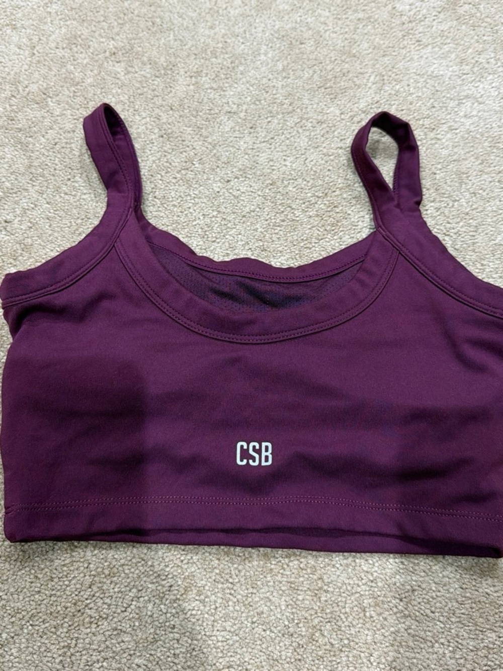 CSB Plum Strappy Cropped Tank Top